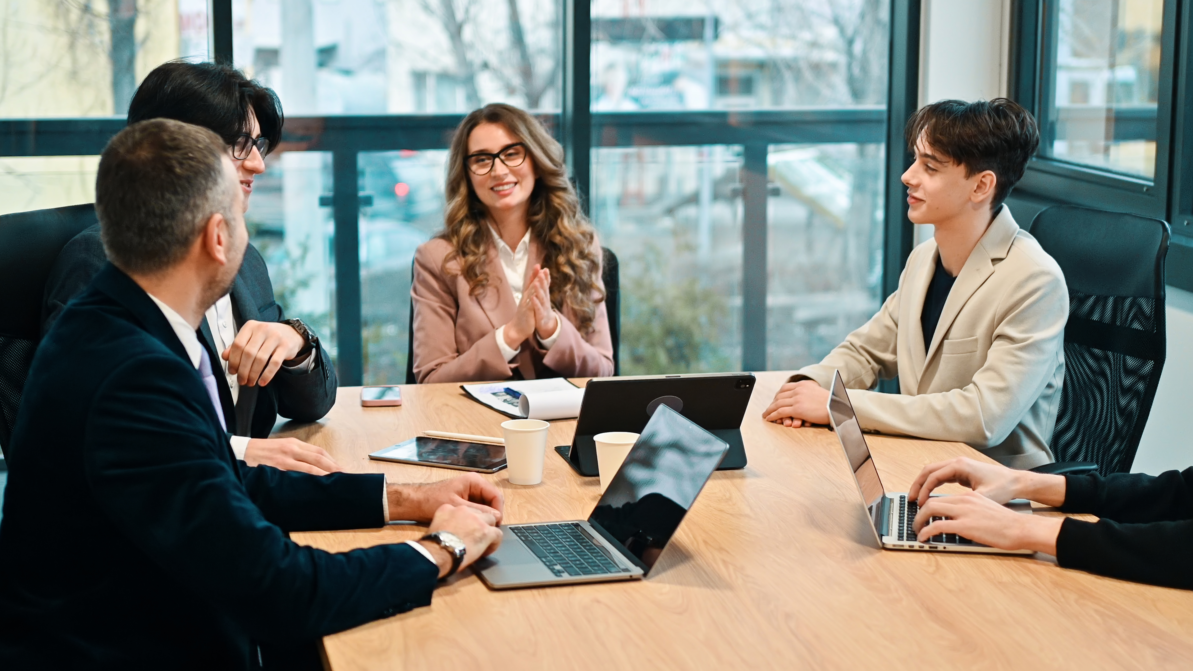 Business meeting for HR and staffing strategy